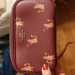 Small Coach Crossbody Bag - cats with noise makers